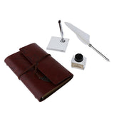 Maxbell Handmade Vintage Journal Diary Notebook Leather Writing Notebook White Pen