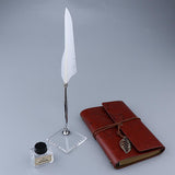Maxbell Handmade Vintage Journal Diary Notebook Leather Writing Notebook White Pen