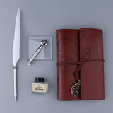 Maxbell Handmade Vintage Journal Diary Notebook Leather Writing Notebook White Pen