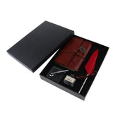 Maxbell Handmade Vintage Journal Diary Notebook Leather Writing Notebook Red Pen