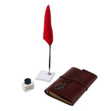 Maxbell Handmade Vintage Journal Diary Notebook Leather Writing Notebook Red Pen