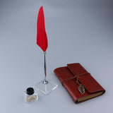 Maxbell Handmade Vintage Journal Diary Notebook Leather Writing Notebook Red Pen