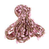 Max 10 Meters 5mm Artificial Vine Fake Leaf Plant Garland Burlap Ribbon pink