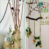 Max 10 Meters 5mm Artificial Vine Fake Leaf Plant Garland Burlap Ribbon pink