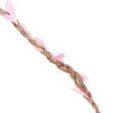 Max 10 Meters 5mm Artificial Vine Fake Leaf Plant Garland Burlap Ribbon pink