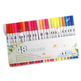 Maxbell Dual Tip Brush Pens plastic fine liner making pen high lighter  48 colors