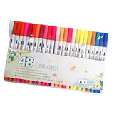 Maxbell Dual Tip Brush Pens plastic fine liner making pen high lighter  48 colors