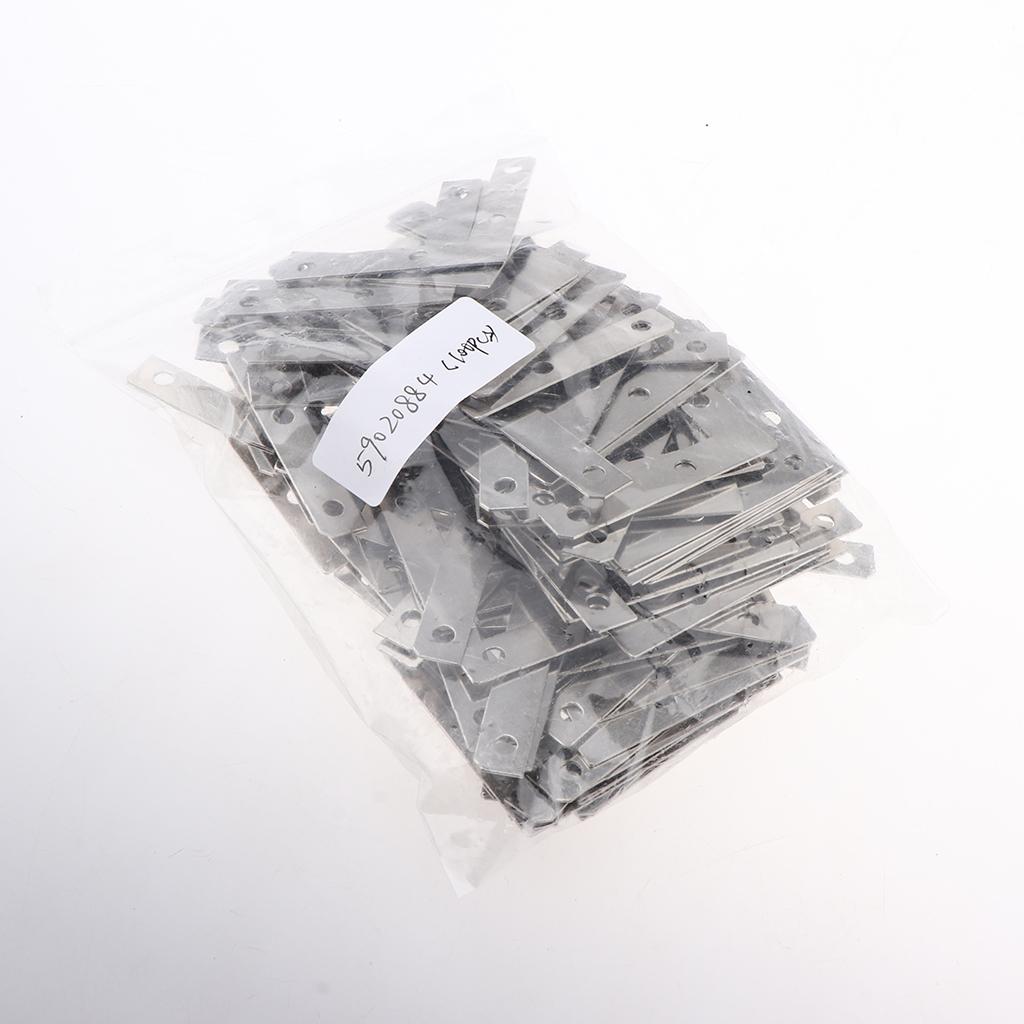 Maxbell 100Pc L Shape Corner Brace Repair Mending Plate Picture Frame Bracket Silver