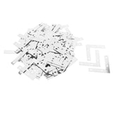 Maxbell 100Pc L Shape Corner Brace Repair Mending Plate Picture Frame Bracket Silver