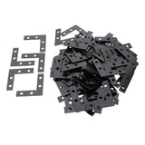 Max 100Pcs Black L Shape Flat Corner Plate Angle Brace Bracket for Picture Frame