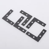Max 100Pcs Black L Shape Flat Corner Plate Angle Brace Bracket for Picture Frame