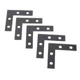 Max 100Pcs Black L Shape Flat Corner Plate Angle Brace Bracket for Picture Frame