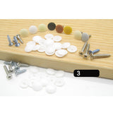 Maxbell 500Pack Round Phillips Screw Hole Cover Furniture Decorative Screw Cap Gray