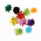 Maxbell 200/300Pcs Multicolor Sparkle Balls Pom Poms Ball Art Craft Glitter