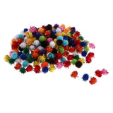 Maxbell 200/300Pcs Multicolor Sparkle Balls Pom Poms Ball Art Craft Glitter