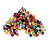 Maxbell 200/300Pcs Multicolor Sparkle Balls Pom Poms Ball Art Craft Glitter