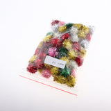 Maxbell 70pcs 25mm Glitter Tinsel Pompom Balls for Play Ball Kitten Cat