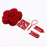 Maxbell red floral lantern DIY kits Non-woven fabric crafts handcrafts dog