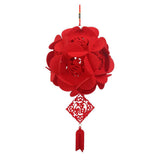 Maxbell red floral lantern DIY kits Non-woven fabric crafts handcrafts dog