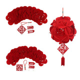 Maxbell red floral lantern DIY kits Non-woven fabric crafts handcrafts dog