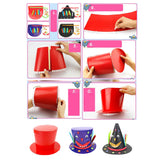 Maxbell EVA Foam Paper Hat Creative Kindergarten Art Children DIY Craft Toys red