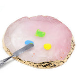 Maxbell Resin Imitation Agate Nail Art Palette Drink Coaster Cup Mat Decor Pink