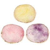 Maxbell Resin Imitation Agate Nail Art Palette Drink Coaster Cup Mat Decor Pink