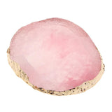 Maxbell Resin Imitation Agate Nail Art Palette Drink Coaster Cup Mat Decor Pink