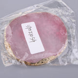 Maxbell Resin Imitation Agate Nail Art Palette Drink Coaster Cup Mat Decor Pink