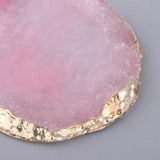Maxbell Resin Imitation Agate Nail Art Palette Drink Coaster Cup Mat Decor Pink