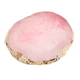 Maxbell Resin Imitation Agate Nail Art Palette Drink Coaster Cup Mat Decor Pink