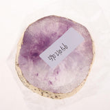 Maxbell Resin Imitation Agate Nail Art Palette Drink Coaster Cup Mat Decor Purple