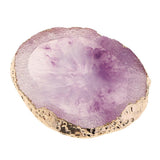 Maxbell Resin Imitation Agate Nail Art Palette Drink Coaster Cup Mat Decor Purple