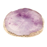 Maxbell Resin Imitation Agate Nail Art Palette Drink Coaster Cup Mat Decor Purple