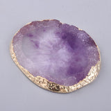Maxbell Resin Imitation Agate Nail Art Palette Drink Coaster Cup Mat Decor Purple