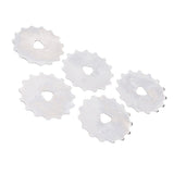Maxbell 5Pcs Boxed 45mm Crochet Edge Skip Skip Stitch Rotary Cutter Blades 15 teeth