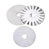 Maxbell 3 Types 45mm Rotary Cutter Blades Perforating Skip Wave Blades with Case