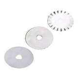 Maxbell 3 Types 45mm Rotary Cutter Blades Perforating Skip Wave Blades with Case