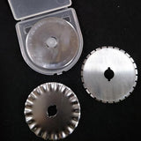 Maxbell 3 Types 45mm Rotary Cutter Blades Perforating Skip Wave Blades with Case