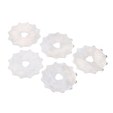 Maxbell 5Pcs Boxed 45mm Crochet Edge Skip Skip Stitch Rotary Cutter Blades 12 teeth