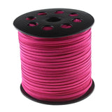 Maxbell 3mm 100 yards suede cord string rope jewelry making supply rose red