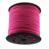 Maxbell 3mm 100 yards suede cord string rope jewelry making supply rose red