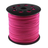 Maxbell 3mm 100 yards suede cord string rope jewelry making supply rose red