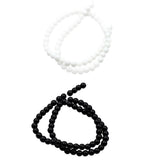 Maxbell 1 Strand Approximately DIY Gemstone Round Loose Beads 6mm Black