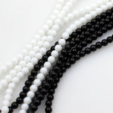 Maxbell 1 Strand Approximately DIY Gemstone Round Loose Beads 6mm Black