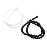 Maxbell 1 Strand Approximately DIY Gemstone Round Loose Beads 6mm Black