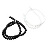Maxbell 1 Strand Approximately DIY Gemstone Round Loose Beads 6mm Black