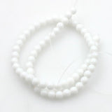 Maxbell 1 Strand Approximately DIY Gemstone Round Loose Beads 6mm White