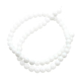 Maxbell 1 Strand Approximately DIY Gemstone Round Loose Beads 6mm White