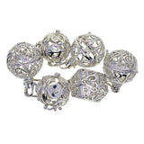 Maxbell 6pcs Mixed Filigree Cage Locket Pendant Necklace Findings